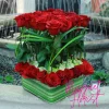 Royal Red Rose Garden Arrangement: A Majestic Tribute to Elegance