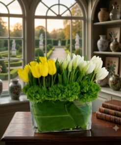 Sunshine in a Bouquet: The Yellow & White Tulip Bouquet