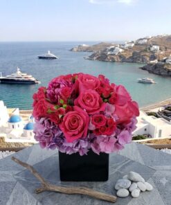 Amore Mio: A Symphony of Assorted Pink, Red Roses, and Hydrangeas