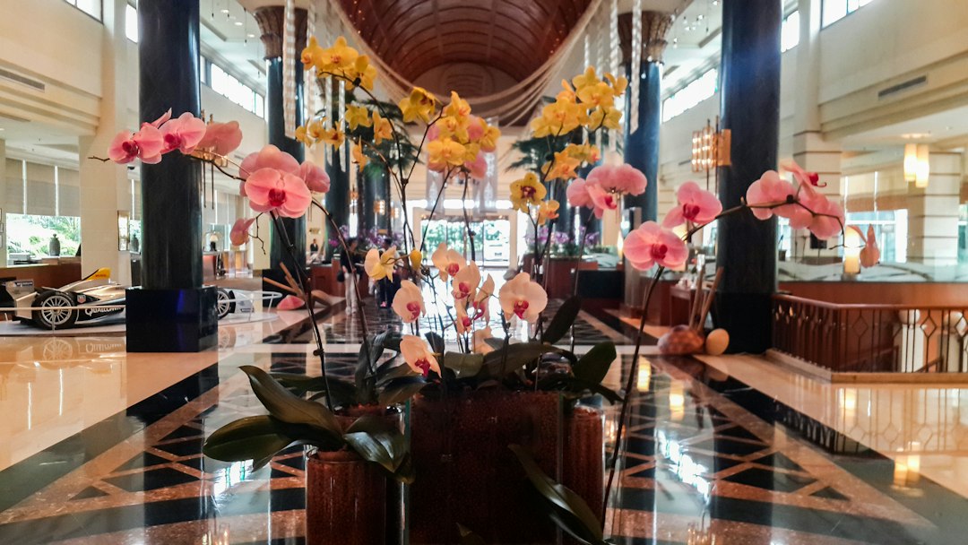 Hotel lobby florals